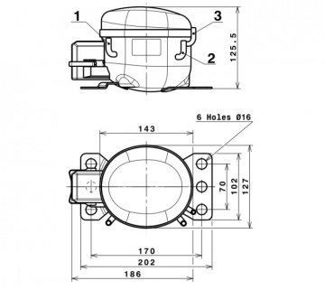 Compresor frigorific Cubigel L22HL (R134a)